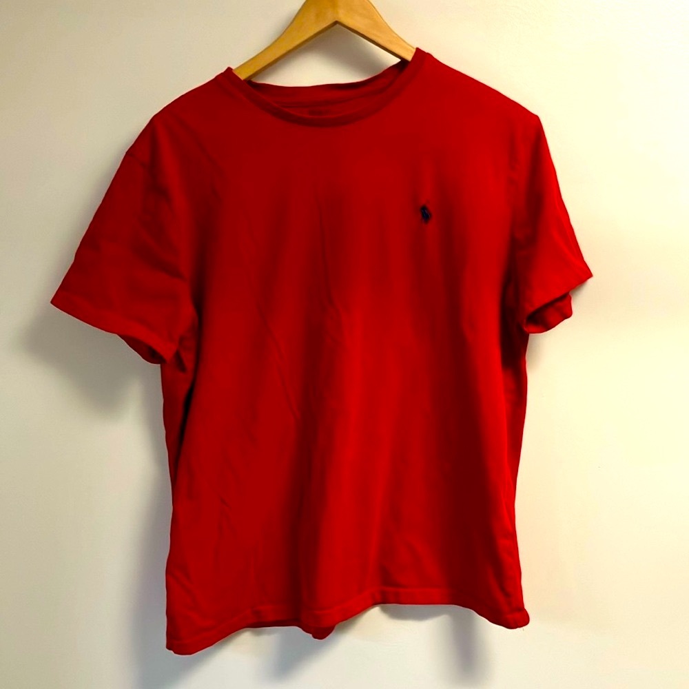 Polo Ralph Lauren Men's Red crew neck short sleeve sz L Shirt